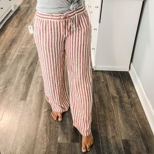 NWT Striped linen pants for women